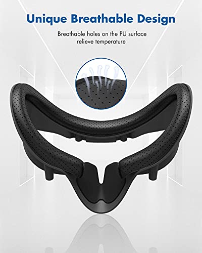 KIWI design Head Strap Cover for Valve Index Accessories and VR Facial Interface Bracket with Anti-Leakage Nose Pad