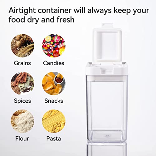 CLEVHOM Cereal Containers Storage, Airtight Food Storage Container BPA Free Plastic Cereal Containers Moisture-Proof Large Pantry Organization and Storage for Pasta, Oats, Candy, Cereal - 7 Pieces