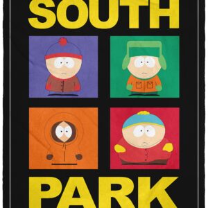 INTIMO South Park Stan Marsh Kyle Cartman Kenny McCormick Color Frames Throw Blanket