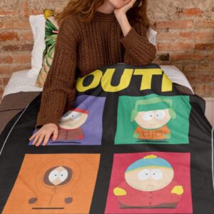 INTIMO South Park Stan Marsh Kyle Cartman Kenny McCormick Color Frames Throw Blanket