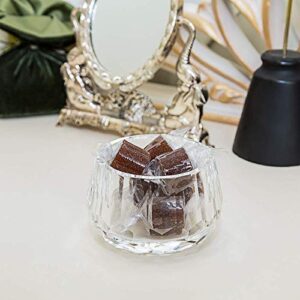 DONOUCLS Crystal Candy Dish Tiny Hand-Cut Small Decorative Bowl H2.4 x W3.2 for Home Decor