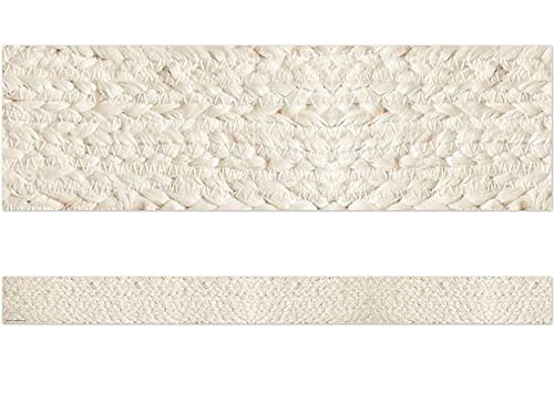 Teacher Created Resources Everyone is Welcome Woven Straight Border Trim (TCR7127), Natural