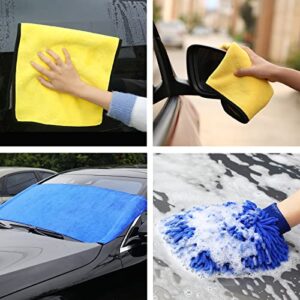 AUTODECO 26Pcs Car Wash Cleaning Kit - Car Care Wash Tools Kit Car Detailing Set with Snow Shovel Microfiber Cleaning Cloth Clay Mitt Car Wash Mitt Storage Box