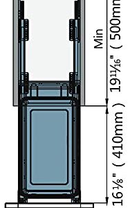 IMEX - 30 Qt./7.5 Gal Pull Out Under Mount Waste Container - Kitchen Trash Garbage Can & Bin for Under Counter Cabinet - Black Plastic Dustbin Mountable Basket (Black, Single)