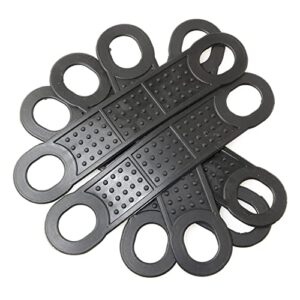 PZRT 40pcs Non-Slip Rubber Clothes Hanger Grips Windproof Clothes Hanging Accessories, Black