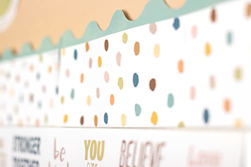 Teacher Created Resources Everyone is Welcome Painted Dots Straight Border Trim (TCR7165)