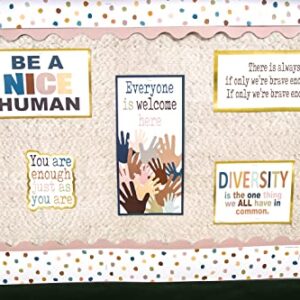 Teacher Created Resources Everyone is Welcome Painted Dots Straight Border Trim (TCR7165)