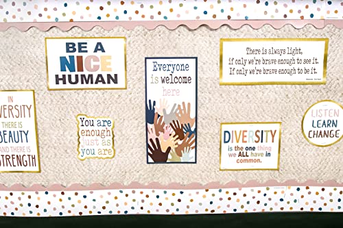 Teacher Created Resources Everyone is Welcome Painted Dots Straight Border Trim (TCR7165)