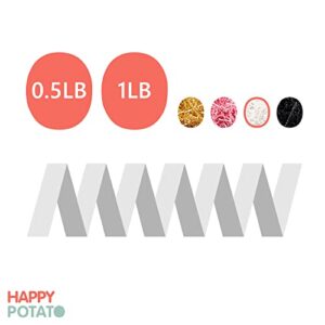 HAPPY POTATO 0.5 LB White Shredded Paper for Gift Baskets, Crinkle Cut Paper Shred Filler, Crinkle Paper for Gift Wrapping