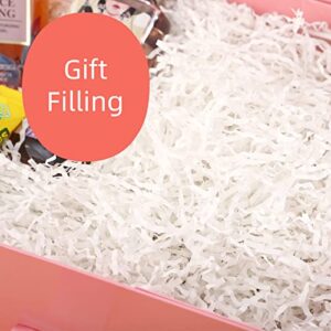 HAPPY POTATO 0.5 LB White Shredded Paper for Gift Baskets, Crinkle Cut Paper Shred Filler, Crinkle Paper for Gift Wrapping