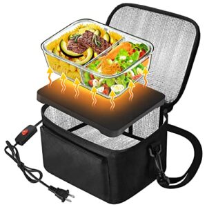 food warmer lunch box - 110v portable oven lunch box warmer portable mini microwave personal portable oven food warming tote electric lunch box in office work travel (110v)