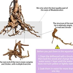 Vmiapxo 8 Pack Natural Driftwood for Aquarium, Aquarium Decor Spider Wood Freshwater Fish Tank Reptile Driftwood Branch (4"- 6")