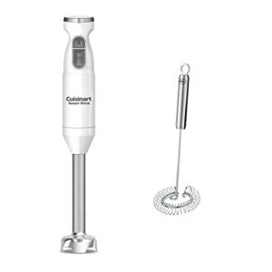 cuisinart csb-175 smart stick hand 2-speed blender (white) bundle with spiral 8.7-inch whisk (2 items)