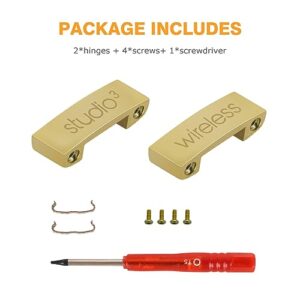 Studio 3 Hinge as Same as The OEM Replacement Parts Accessories Durable Repair Kit Compatible with Beats by Dre Studio 3 Wireless (A1914) Headphones (Gold)