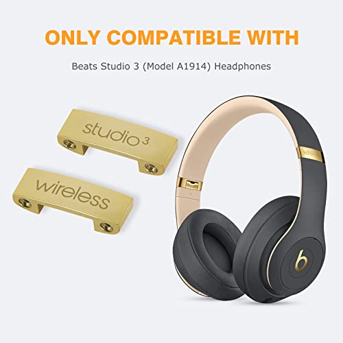 Studio 3 Hinge as Same as The OEM Replacement Parts Accessories Durable Repair Kit Compatible with Beats by Dre Studio 3 Wireless (A1914) Headphones (Gold)