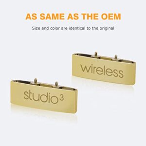 Studio 3 Hinge as Same as The OEM Replacement Parts Accessories Durable Repair Kit Compatible with Beats by Dre Studio 3 Wireless (A1914) Headphones (Gold)