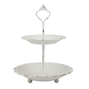 stonebriar 2 tier trinket tray with attached handle, 9.8", 9.8 x 7.6
