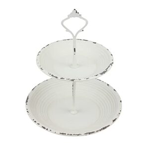 Stonebriar 2 Tier Trinket Tray with Attached Handle, 9.8", 9.8 x 7.6