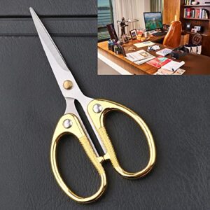 Aemoe 5inch All Stainless Steel Office Scissors,Ultra Sharp Blade Shears,Sturdy Sharp Scissors for Office Home School Sewing Fabric Craft Supplies Multipurpose Scissors Gold(SC0005-GOLD-S)