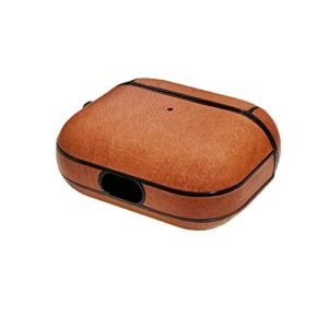 YQG 2021 Leather Case Compatible with AirPods 3rd Generation, Fully-Wrapped Portable Shockproof Leather Cover with Keychain Apple Airpods 3 Charging Case for Women Men [Front LED Visible] (Coffee)
