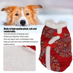 Pssopp Dog Tang Suit Dog Winter Cloth Happy New Year Qipao Costume Tang Dynasty Cat Dress