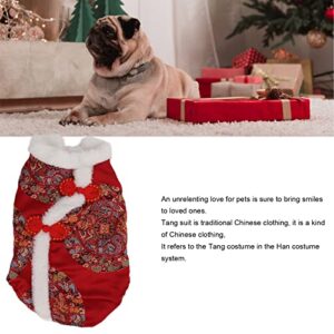 Pssopp Dog Tang Suit Dog Winter Cloth Happy New Year Qipao Costume Tang Dynasty Cat Dress