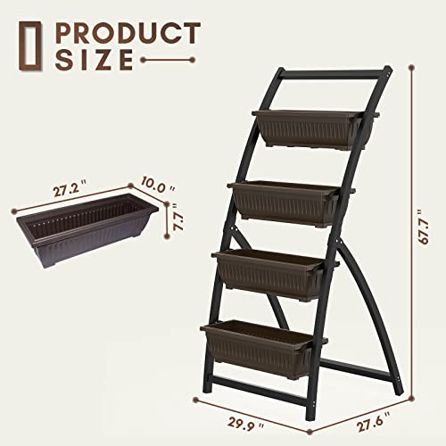 G TALECO GEAR Vertical Garden Planter, 4-Tier Vertical Raised Garden Bed, Vertical Elevated Planter for Indoor and Outdoor, Perfect for Vegetables Flowers