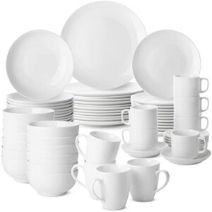 BTaT- White Dinner Plates, Set of 12, White Plates, White Dinner Plates Bulk, White Plate Set, Plates, Dinner Plates, Plates Set, Restaurant Dishes, White Porcelain Dinner Plates