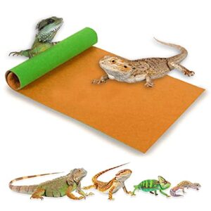 Tfwadmx Reversible Reptile Carpet 11.8" x 19.7" Terrarium Bedding Substrate Liner Reptile Mat Cage Supplies Bearded Dragon Floor Mat for Lizard Turtle Snake Gecko Chamelon Iguana