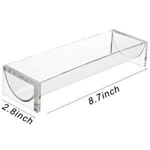 SOUJOY 2 Pack Cracker Tray for Serving, Acrylic Biscuit Stand Cracker Server, Rectangular Clear Food Display Holder For Countertop, Home, Wedding Events, Parties And Events