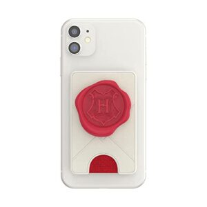 PopSockets Phone Wallet with Expanding Phone Grip, Phone Card Holder, Harry Potter - Hogwarts Letter, Solid, small