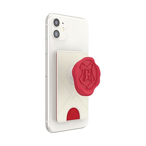 PopSockets Phone Wallet with Expanding Phone Grip, Phone Card Holder, Harry Potter - Hogwarts Letter, Solid, small