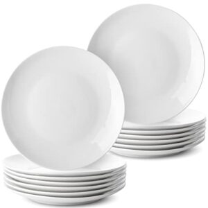 btat- white dessert plates, set of 12, small plates for appetizers, small plate, small appetizer plates, small white plates, dessert plates porcelain, plates, white plates
