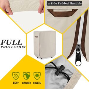 SELUGOVE Folding Bed Storage Cover for Single Size 31-Inch Portable Rollaway Bed, Khaki Double-Layer Oxford Cloth Thick and Tear-Resistant, with Zipper, Easy to Put On and Take Off.