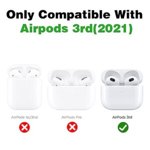 Mulafnxal Case for Airpods 3 3rd Generation Cute Soft Silicone 3D Funny Fun Character for Air pod 3 (2021) Cover Cartoon Fashion Designer Skin Ring Kits Cases for Kids Boys Girls Teen (Blue and White)