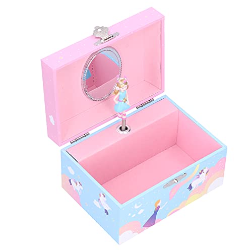 Pinsofy Musical Jewelry Box Portable Music Storage Box for Organizing Small Daily Items for Kids Girl for Children for Birthday GiftD Music Box