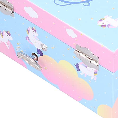 Pinsofy Musical Jewelry Box Portable Music Storage Box for Organizing Small Daily Items for Kids Girl for Children for Birthday GiftD Music Box