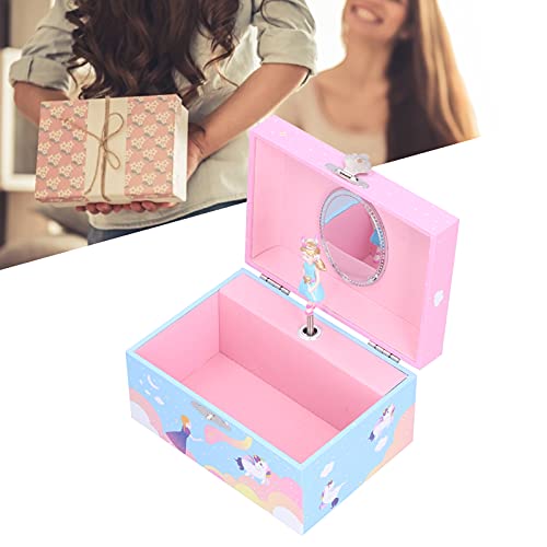 Pinsofy Musical Jewelry Box Portable Music Storage Box for Organizing Small Daily Items for Kids Girl for Children for Birthday GiftD Music Box