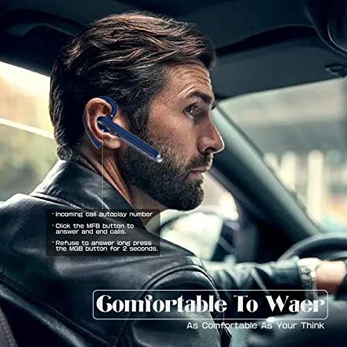 ESSONIO Headphones Bluetooth earpiece Wireless Headphones with mic Cell Phone Noise Canceling earpiece Hands-Free Headset…