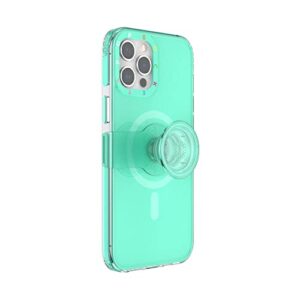 popsockets: iphone 12 pro max case for magsafe with phone grip and slide, case for iphone 12 pro max, wireless charging compatible- spearmint