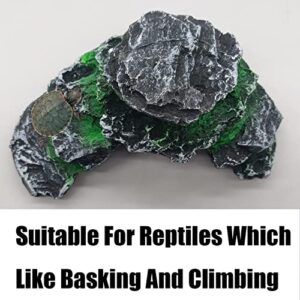 Hamiledyi Turtle Basking Platform Tortoise Climbing Ramp Shale Step Ledge Reptiles Dock Resting Terrace Aquarium Rock Ornament Decoration for Turtles Frogs Newts Salamanders