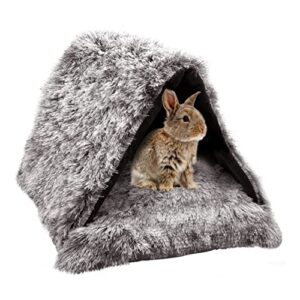 rabbit warm hideout tent guinea pig foldable bed small animal pet winter warm house for dwarf rabbits hamster bunny ferrets rats hedgehogs chinchilla