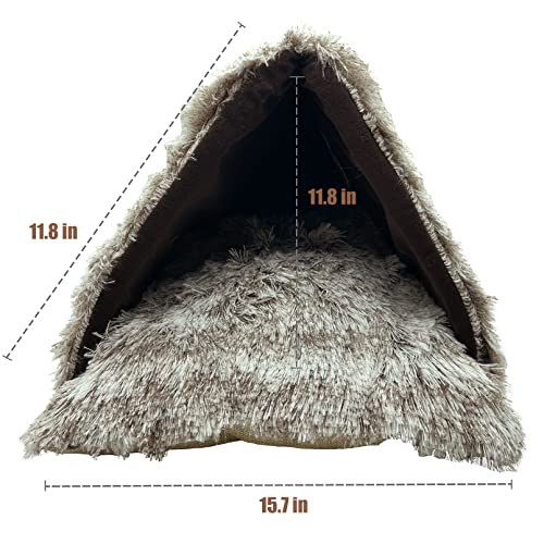 Rabbit Warm Hideout Tent Guinea Pig Foldable Bed Small Animal Pet Winter Warm House for Dwarf Rabbits Hamster Bunny Ferrets Rats Hedgehogs Chinchilla