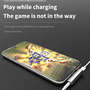 Headphone Adapter Lightning to 3.5mm Aux Audio Jack and Charging Extender Dongle Earphone Headset Splitter Compatible with Iphone 11 12 13 Mini Pro Max Xs Xr X 7 8 Plus Ipad Air Para Converter Earbud