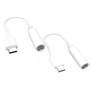 usb-c to 3.5mm jack dac headphone adapter(2pack) type c aux audio cord dongle connector splitter extension compatible forsamsung galaxy s20 s21 fe ultra note10 s9 i pad pro air 4 2018 2020 2021 lg