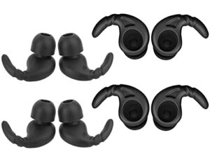 jnsa replacement anti slip ear tip sports earbud stabilizers ear hooks fins wing noise isolation ear tips compatible with 3.8mm - 6mm earbuds nozzle diameter in-ear earphones ，4 pairs set black