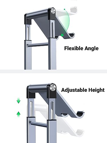 UGREEN Phone Stand for Desk Cell Phone Stand Holder Adjustable Height Phone Holder Foldable Portable Compatible with iPhone 15 14 Pro Max Plus 13 12 11 XS iPhone SE, Nintendo Switch up to 7.9''