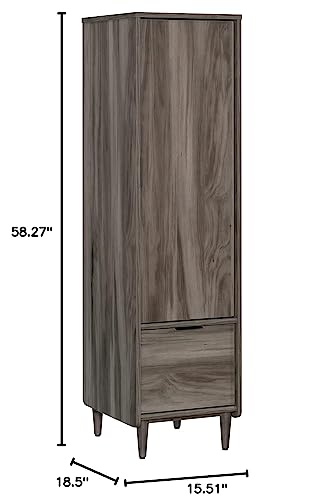 Sauder Clifford Place Storage Cabinet, L: 15.51" x W: 18.50" x H: 58.27", Jet Acacia Finish