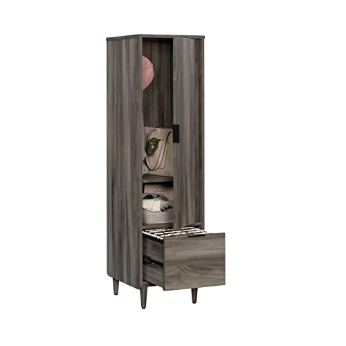 Sauder Clifford Place Storage Cabinet, L: 15.51" x W: 18.50" x H: 58.27", Jet Acacia Finish