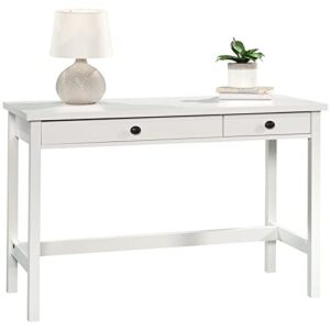 Sauder County Line Rustic Writing Desk with Drawers in Soft White, Soft White Finish